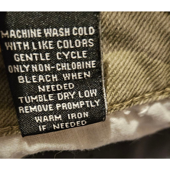 Women's (Juniors) Camo Slit Knee Destructed Skinny Denim Jeans SZ 9 Deep Olive - Picture 9 of 11